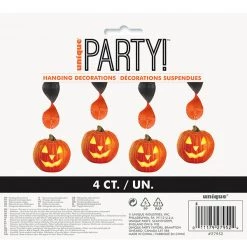 Everything Party 4pk Pumpkin Glow Hanging Decoration By Event