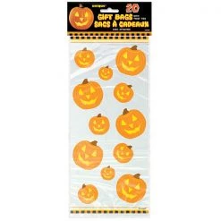 Everything Party 20pk Pumpkin Glow Cello Bags
