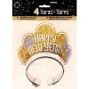 Everything Party 4pk Bubbly Gold & Silver Happy New Year Tiaras