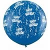 3ft Qualatex Printed Latex Balloon - Happy Birthday Navy Blue Balloons