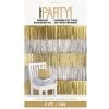 Unique 5pcs Gold & Silver Foil Fringes Backdrop Kit