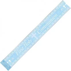Everything Party First Holy Communion Banner (Pink, Blue)