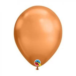 11" Qualatex Plain Latex Balloon - Round Chrome Copper Balloons