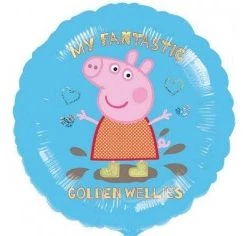 Everything Party 17" Licensed Peppa Pig Golden Wellies Foil Balloon