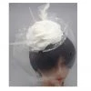 Everything Party Deluxe Fascinator With Flower - White By Event