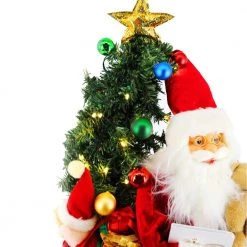 Everything Party By Event 60cm Light Up Santa Claus Figurine Statue Elf Teddy Christmas Standing Decor