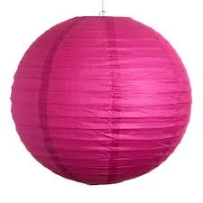 Everything Party 30cm Plain Paper Lantern - Hot Pink