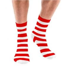Everything Party Crew Socks - Red & White Stripe