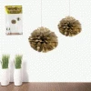 Everything Party All Birthday 2pk Metallic Gold Decorative Puff Ball