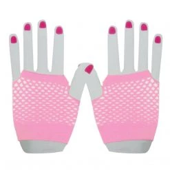 Everything Party Short Fishnet Gloves - Light Pink By Theme