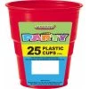 Everything Party 25pk Plastic Cups - Ruby Red All Birthday