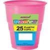 Everything Party 25pk Plastic Cups - Hot Pink