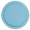 Unique 20pk Powder Blue Paper Plates - 18cm All Birthday