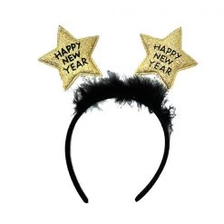 JD Party By Event Happy New Year Gold Stars Headband