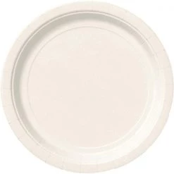 Unique All Birthday 16pk Bright White Paper Plates - 23cm