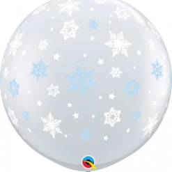 Qualatex 3ft 90cm Qualate Printed Snowflake Latex Balloon