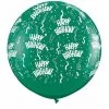 Balloons 3ft Qualatex Printed Latex Balloon - Happy Birthday Green