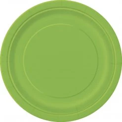 Unique All Birthday 20pk Lime Green Paper Plates - 18cm