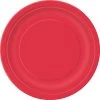 Unique 20pk Ruby Red Paper Plates - 18cm All Birthday