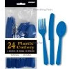 Everything Party 24pk Plastic Cutlery - Royal Blue