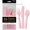 Everything Party 24pk Plastic Cutlery - Lovely Pink