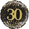 Anagram 18" Oaktree Holographic Gold & Silver Dots 30th Birthday Foil Balloon