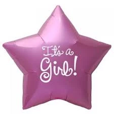 Northern Star Balloons 22" It's A Girl Pink Star Shape Foil Balloon