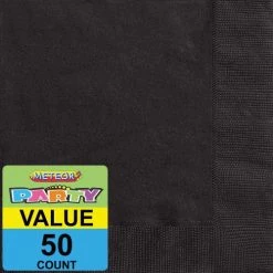 Everything Party 50pk Napkins - Black