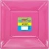Meteorparty 5pk Hot Pink Square Plastic Plates Tableware