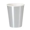 Unique 8pk Metallic Silver Paper Cups