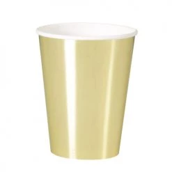 Unique All Birthday 8pk Metallic Gold Paper Cups