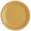 Unique All Birthday 16pk Gold Paper Plates - 23cm