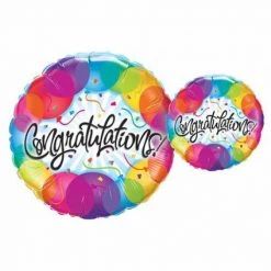 18" Qualatex Congratulations Foil Balloon Balloons
