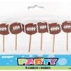 Unique 6pk Rugby Shape Candles All Birthday
