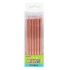 Unique 12pk Birthday Candles - Metallic Rose Gold All Birthday