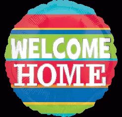 Hallmark Balloons 18" Anagram Welcome Home Stripe Foil Balloon