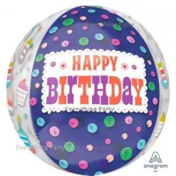 Qualatex Balloons 16" Orbz Happy Birthday Cake Balloon