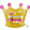 20" Anagram Happy Birthday Princess Crown Shape Foil Balloon Balloons