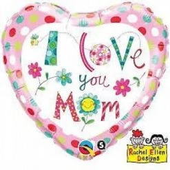 Everything Party 18" Qualatex I LOVE YOU MOM Foil Balloon Balloons
