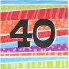 Everything Party 25pk Printed 40 Luncheon Napkins - 40th Birthday All Birthday