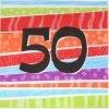 Everything Party All Birthday 25pk Printed 50 Luncheon Napkins - 50th Birthday