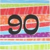 Everything Party 25pk Printed 90 Luncheon Napkins - 90th Birthday