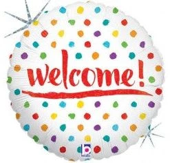 Hallmark Balloons 18" Welcome Rainbow Dots Foil Balloon