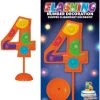 Unique All Birthday Number 4 Flashing Cake Topper Decoration