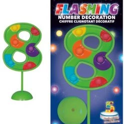 Unique Number 8 Flashing Cake Topper Decoration All Birthday
