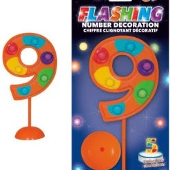 Unique All Birthday Number 9 Flashing Cake Topper Decoration