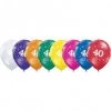Everything Party Balloons 11" Qualatex 40th Birthday Assorted Colour Latex Balloon