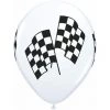 Everything Party 11" Qualatex Racing Flag White Latex Balloon Balloons