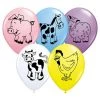 Everything Party 11" Qualatex Farm Animals Assorted Latex Balloon