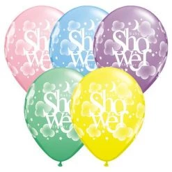 Everything Party 11" Qualatex Heavenly Baby Shower Assorted Latex Balloon Balloons